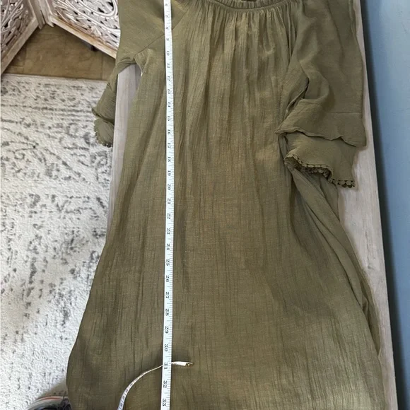 Anthropologie Naïf Boho Olive Midi Dress - Picture 2 of 9
